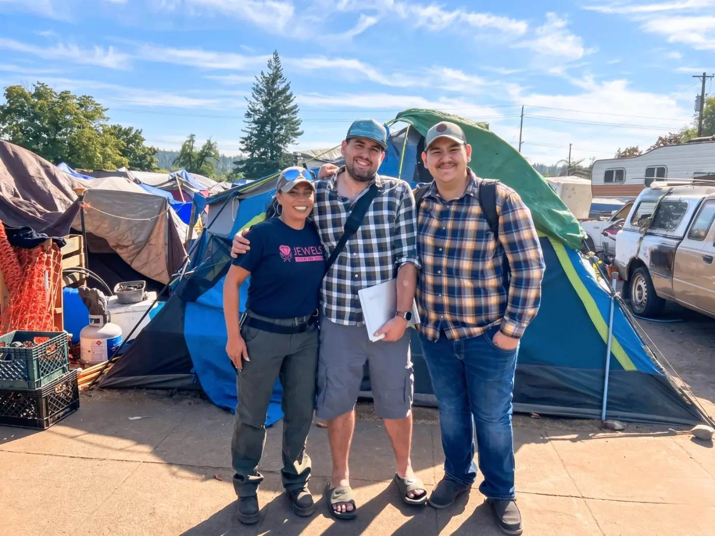 Team members partnering in the community